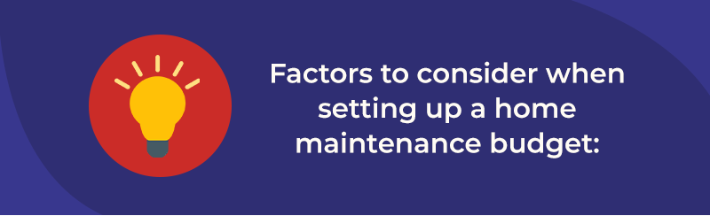 How Much Should You Set Aside For Home Maintenance? Factors To Consider In Creating A Budget