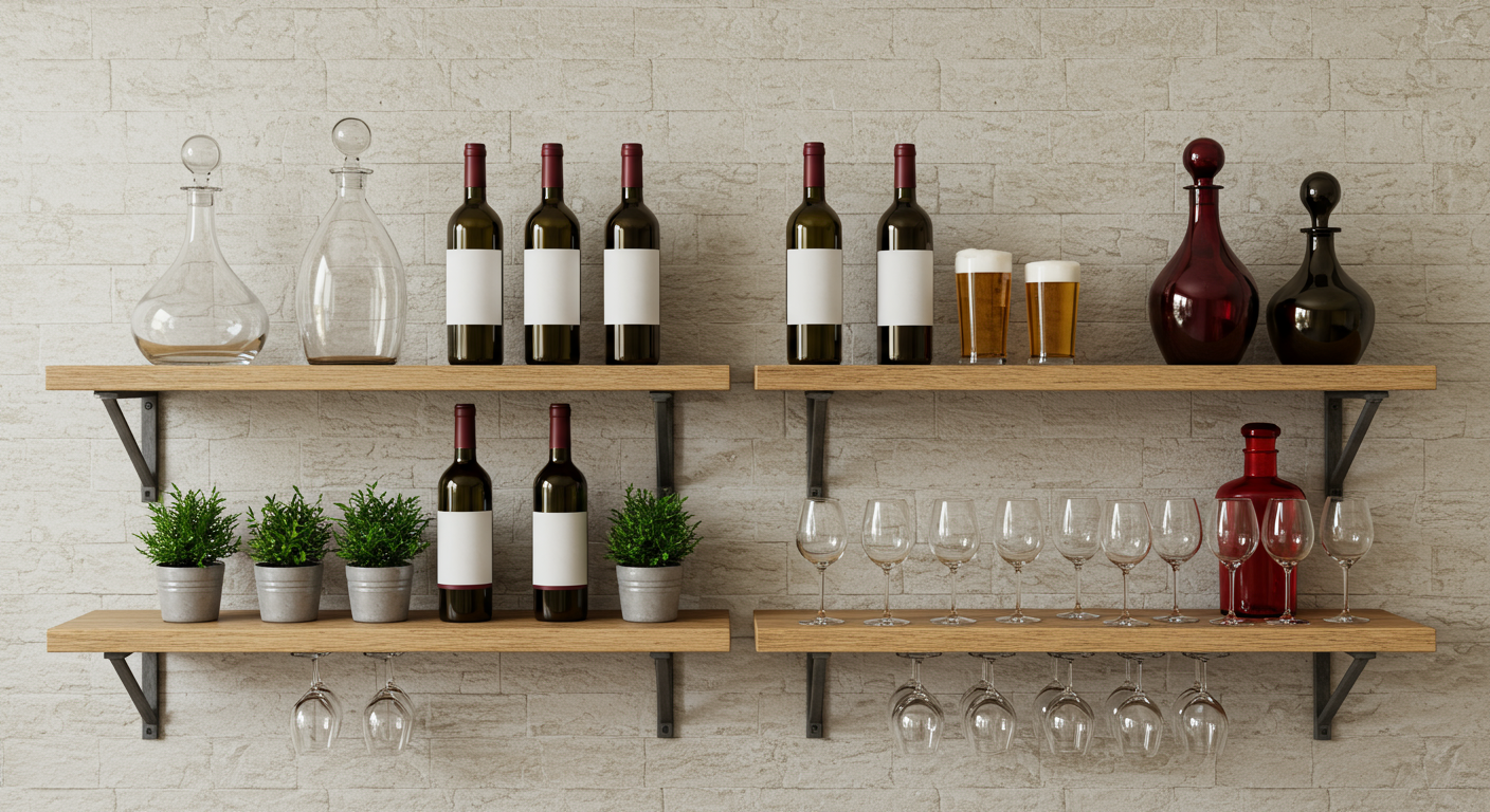 Kitchen with Floating Shelves in Melbourne Beach